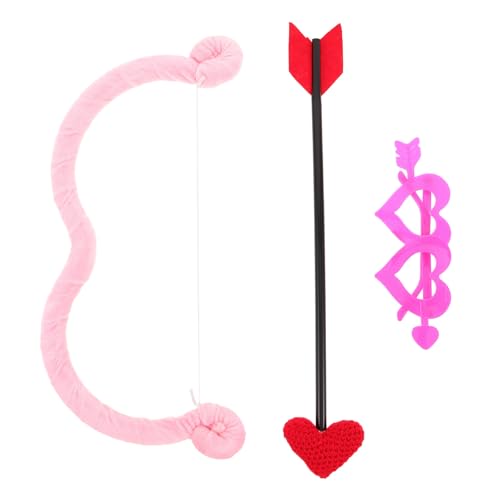 HEALEEP 1 Set -Kostüm: Liebespfeil & Bogen Valentinstag Cosplay-Set – Herzförmiges Accessoire mit Brille für Party und Fotobox von HEALEEP