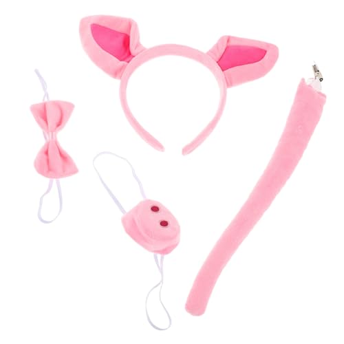 HEALEEP 1 Set Schweine-stirnband: Schweine-kostüm-set – Tier-nase, Fliege – Cosplay-tierkostüm, Rollenspiel-zubehör Verkleiden HEALEEP 1 Set Schweine-stirnband: Schweine-kostüm-set – Tier-nase, Fliege – Cosplay-tierkostüm, Rollenspiel-zubehör Verkleiden von HEALEEP