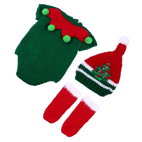 HEALEEP 1 Set Weihnachts Foto Requisiten Weihnachts Outfit Outfits Neugeborenen Weihnachts Strampler Weihnachts Strampler Kleidung Dekorationen Neugeborenen Weihnachts von HEALEEP