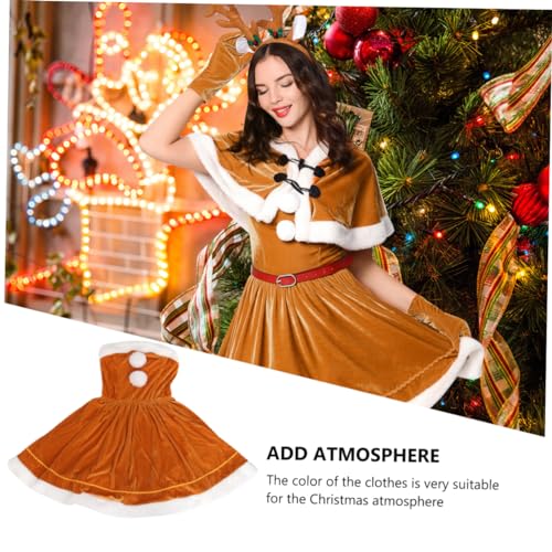 HEALEEP 1 Set Weihnachtsmannkostüm Elchdamenkleid Weihnachtsshowkleidung Entzückendes Elchschönheitskleid Weihnachts Cosplay Kostüm Weihnachtsfeierkostüm Polyester HEALEEP 1 Set Weihnachtsmannkostüm Elchdamenkleid Weihnachtsshowkleidung Entzückendes Elchschönheitskleid Weihnachts Cosplay Kostüm Weihnachtsfeierkostüm Polyester von HEALEEP
