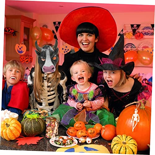 HEALEEP 1 Stück Bullenmaske Tier Rinderkopf Gesichtsbedeckung Party Gruselige Maske Cosplay Maske Kuhkopfmaske Gesichtsmaske Hat Masken Kostüm Kostüme Für Männer Realistische Maske von HEALEEP