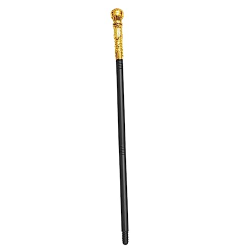 HEALEEP 1 Stück Goldener Runder Königsstab Kostüme Skelett Zepterstäbe Für Spazierstock Kostümparty Dreiteiliger Zauberstab Runder Königlicher Stab Kronenstab LED von HEALEEP