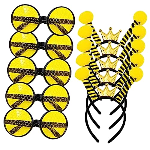 HEALEEP 10 Stück Bienen Sonnenbrillen und Haarbänder Kostümzubehör für Halloween und Partys Bienendekoration für Erwachsene und und Langlebig HEALEEP 10 Stück Bienen Sonnenbrillen und Haarbänder Kostümzubehör für Halloween und Partys Bienendekoration für Erwachsene und und Langlebig von HEALEEP