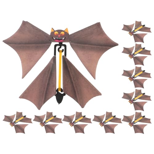 HEALEEP 10 Stück Fliegende Halloween-Fledermäuse: Gruselige Aufziehbare Fledermaus-Streich-Requisiten – Neuartige Knifflige Bühnenshow-Dekorationen HEALEEP 10 Stück Fliegende Halloween-Fledermäuse: Gruselige Aufziehbare Fledermaus-Streich-Requisiten – Neuartige Knifflige Bühnenshow-Dekorationen von HEALEEP