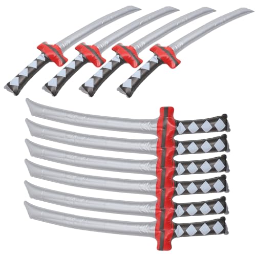 HEALEEP 10 Stück Teiliges Aufblasbares Piratenschwert PVC Rollenspiel Party Dekoration Halloween Cosplay Robust Langlebig von HEALEEP