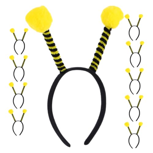 HEALEEP 10 Stück Teiliges Bienen Antennen Haarreif mit Tierpompoms Leichtes Langlebiges Stirnband für Damen und Mädchen Vielseitiges Party und Halloween Kostümzubehör Modisches Accessoire von HEALEEP