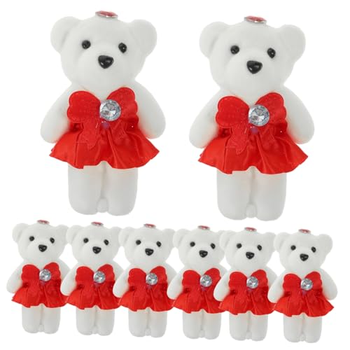 HEALEEP 10 Stück Teiliges Kuschelige Plüschbären Weiche Stofftier Dekoration für Hochzeitsauto Roter Cartoon Bär als Schlafzimmer Deko und Valentinstagsgeschenk Kompakt und Langlebig HEALEEP 10 Stück Teiliges Kuschelige Plüschbären Weiche Stofftier Dekoration für Hochzeitsauto Roter Cartoon Bär als Schlafzimmer Deko und Valentinstagsgeschenk Kompakt und Langlebig von HEALEEP