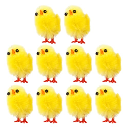 HEALEEP 10Stücke Hühnerfiguren Für Dekoration Für Ostern Partys Und Wohnraumgestaltung Farbenfroh Und Ansprechend Geschenkidee von HEALEEP