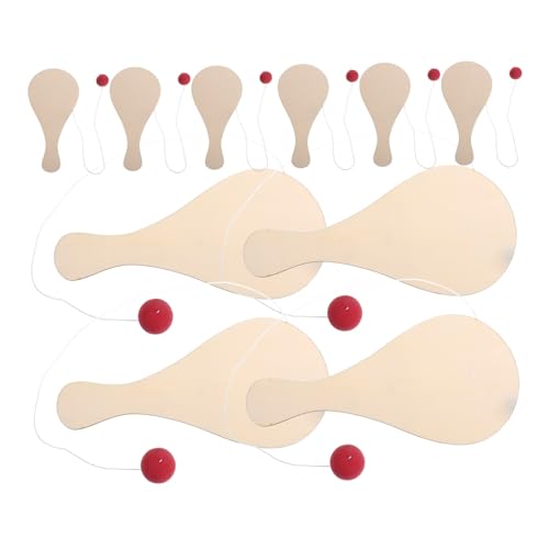HEALEEP 10Stücke Teiliges Unfertiges Holz Paddelset für Kreatives Bastelspielzeug Koordination und Fantasie für Junge Mädchen Aktivitäten und Kreative von HEALEEP