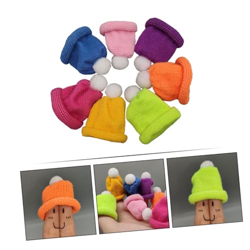 HEALEEP 12 Stück Teiliges Bunte Mini Strickmützen aus Wollgarn Kleine Weihnachtsmützen für DIY Basteln Flaschen und Weihnachtsbaumdekoration Vielseitige Weihnachtsdeko für Party und von HEALEEP