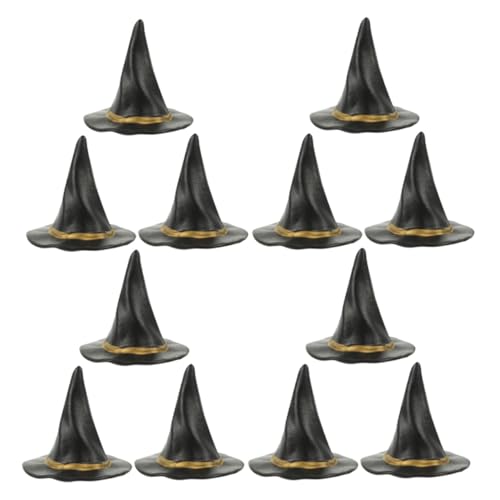 HEALEEP 12 Stück Teiliges Mini Hexenhut Schwarz Halloween Party Deko für Puppenhaus Zauberhafte Miniatur Hexenhüte als Festliche Tisch und Flaschendekoration HEALEEP 12 Stück Teiliges Mini Hexenhut Schwarz Halloween Party Deko für Puppenhaus Zauberhafte Miniatur Hexenhüte als Festliche Tisch und Flaschendekoration von HEALEEP