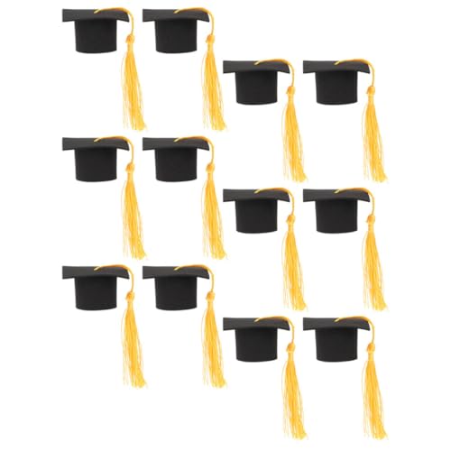 HEALEEP 12Stücke Abschlusskappen Kuchen Topper Dekoration für Abschlussfeier Quastendesign Cupcakes und Desserts zur Feier Ihres von HEALEEP
