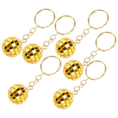 HEALEEP 12Stücke Retro Disco Schlüsselanhänger Im Jahre Mini Spiegelkugel Partygeschenke Für Weihnachten Halloween Dekoration Und Disco Partys Glänzende Goldene Farben von HEALEEP