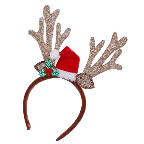 HEALEEP 1Pc Geweih Kopf Schnalle Hirschhaar Weihnachten Kind Stirnband Erwachsene Geweih Urlaub Kopfbedeckung Cartoon Tier Kopfschmuck Geweih Kopfstück Tuch von HEALEEP