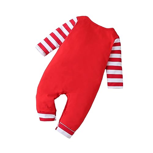 HEALEEP 1Pc Santa Klettern Kleidung Overall Cartoon Kleinkind Strampler Weihnachten Kleinkind Overall Neugeborene Kleidung Santa Kostüm Weihnachten Kostüm Santa Outfit Rot Baumwolle von HEALEEP