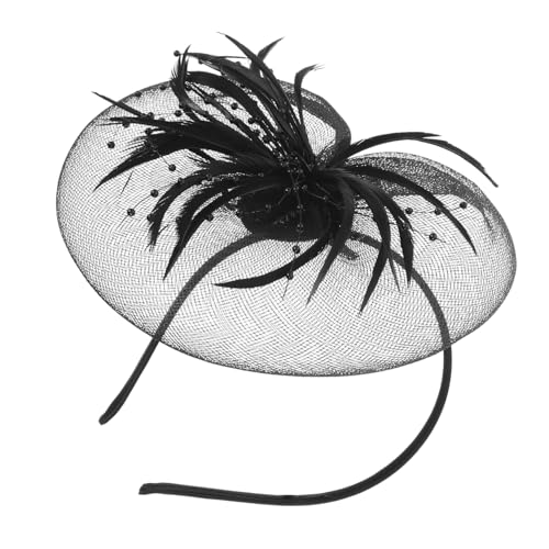 HEALEEP 1Stück Federkopfbedeckung für Partys Hübscher Haarclip aus Netz und Kunstfeder Stilvoller Kopfschmuck für Hochzeiten und Festliche Anlässe Bequem und Leicht von HEALEEP