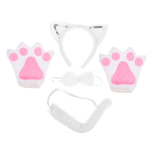HEALEEP 1satz Katzenset Für Cosplay Mit Ohren Handschuhen Und Weißes Tierkostüm Für Halloween Und Karneval HEALEEP 1satz Katzenset Für Cosplay Mit Ohren Handschuhen Und Weißes Tierkostüm Für Halloween Und Karneval von HEALEEP