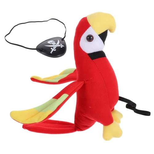 HEALEEP 1satz Plüschpirat Zubehörset Mit Schulterpapagei Und Augenmaske Teiliges Kostüm Für Halloween Und Karneval Für Piraten-cosplay Und Mottopartys von HEALEEP