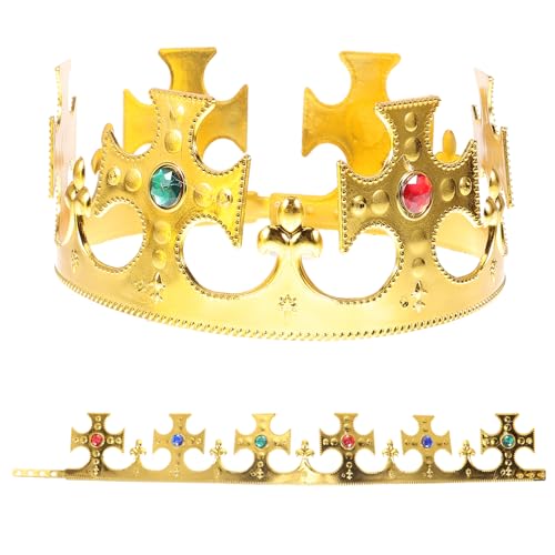 HEALEEP 2 Goldene Kronen: Königliche Juwelenkronen Für Halloween Könige Und Königinnen – Prinzen-Geburtstagsparty-Kostüm Verkleidung Kopfbedeckung Zubehör Requisite HEALEEP 2 Goldene Kronen: Königliche Juwelenkronen Für Halloween Könige Und Königinnen – Prinzen-Geburtstagsparty-Kostüm Verkleidung Kopfbedeckung Zubehör Requisite von HEALEEP