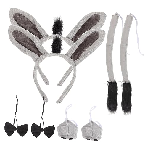 HEALEEP Eselkostüm Satz für Erwachsene Cartoon Stirnband Nase und Fliege Kostüm Zubehör für Halloween Karneval und Themenpartys HEALEEP Eselkostüm Satz für Erwachsene Cartoon Stirnband Nase und Fliege Kostüm Zubehör für Halloween Karneval und Themenpartys von HEALEEP
