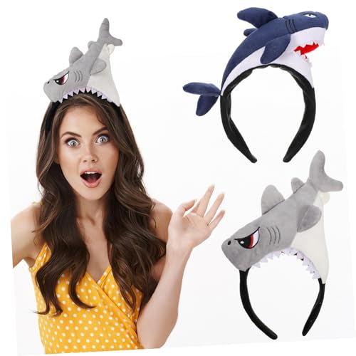 HEALEEP 2 Stück Cartoon Tierhaarbänder für Erwachsene Kostüm Accessoires für Partys und Cosplay Lustiger Kopfschmuck Blau und Tigerhai Design HEALEEP 2 Stück Cartoon Tierhaarbänder für Erwachsene Kostüm Accessoires für Partys und Cosplay Lustiger Kopfschmuck Blau und Tigerhai Design von HEALEEP