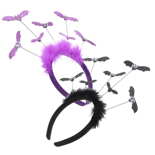 HEALEEP 2 Stück Fledermaus Stirnband Fledermaus Haarband Halloween Kopfbedeckung Halloween Haarreifen Fledermaus Haarreifen Halloween Cosplay Stirnband Party Stirnbänder Für HEALEEP 2 Stück Fledermaus Stirnband Fledermaus Haarband Halloween Kopfbedeckung Halloween Haarreifen Fledermaus Haarreifen Halloween Cosplay Stirnband Party Stirnbänder Für von HEALEEP