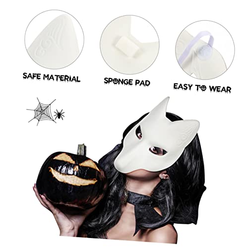 HEALEEP 2 Stück Fuchsmaske Halloween Masken Für Erwachsene Riddler Tiermaske Karnevalsmasken Party Maskenball Maske Für Frauen Maske Cosplay Halbmaske Halloween Maskenmaske Eva von HEALEEP