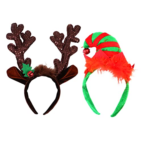 HEALEEP 2 Stück Geweih Stirnband Weihnachtsdekorationen Für Party Schlüssel Hirschgeweih Weihnachts Stirnband Stirnbänder Hat Stirnbänder Weihnachtsgeschenke Weihnachts HEALEEP 2 Stück Geweih Stirnband Weihnachtsdekorationen Für Party Schlüssel Hirschgeweih Weihnachts Stirnband Stirnbänder Hat Stirnbänder Weihnachtsgeschenke Weihnachts von HEALEEP