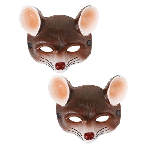 HEALEEP 2 Stück Mausmaske Halloween Maske für Kostümpartys Realistische Tiermaske PU Schaum Geeignet für Erwachsene Kreative Cosplay Requisiten für Festliche Anlässe HEALEEP 2 Stück Mausmaske Halloween Maske für Kostümpartys Realistische Tiermaske PU Schaum Geeignet für Erwachsene Kreative Cosplay Requisiten für Festliche Anlässe von HEALEEP