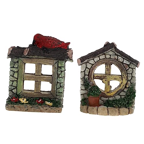 HEALEEP 2 Stück Teiliges Mikro Haus DIY Modell Ornament für Aquarium Dekoration Kreative Landschaftsverzierung für Fischbecken Künstliche Landschaft für Aquarienliebhaber von HEALEEP