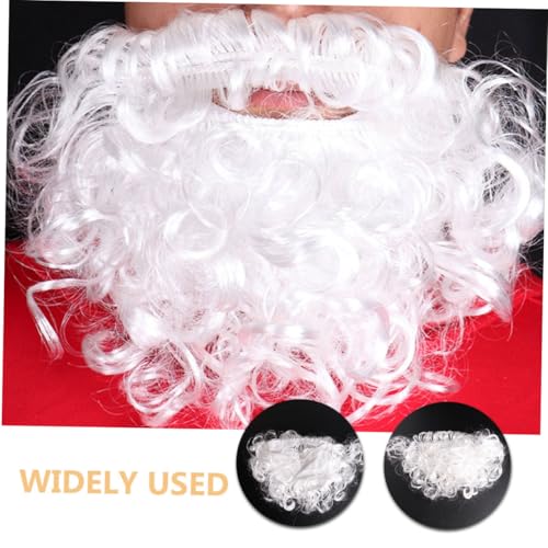 HEALEEP 2 Stück Teiliges Weiß Realistische Santa Faux Beard für Weihnachten Karneval Kostüm Langlebig und Vielseitig für Party Theater Cosplay HEALEEP 2 Stück Teiliges Weiß Realistische Santa Faux Beard für Weihnachten Karneval Kostüm Langlebig und Vielseitig für Party Theater Cosplay von HEALEEP