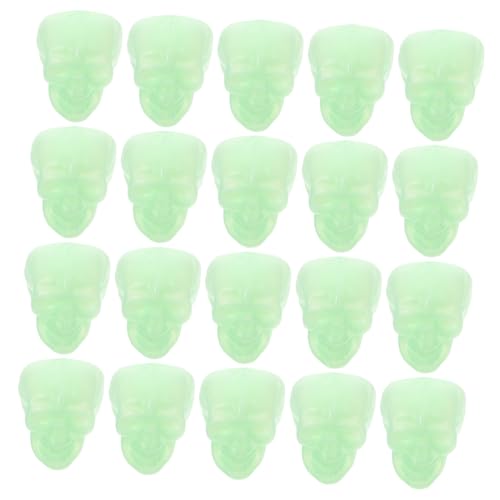 HEALEEP 20 Stück Leuchtende Dekoration Dekorationen Leuchtende Totenköpfe Halloween Skelett Gruseliger Halloween Halloween Requisiten Halloween von HEALEEP