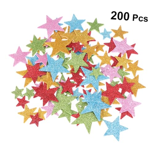 HEALEEP 200stücke Glitzer Sterne Aufkleber Glitzer Stern Sticker Herz Sticker Selbstklebende Für Wände Decken Diy-projekte Bastelprojekte Für Junge Mädchen von HEALEEP