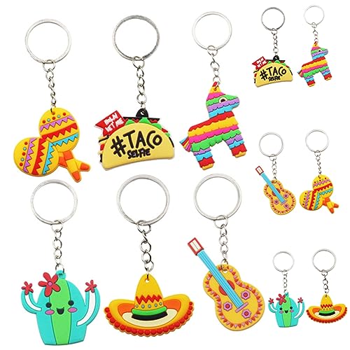HEALEEP 24 Stück Fiesta Schlüsselanhänger Mexikanische Partydekoration mit Verschiedenen Designs für Geburtstagsfeiern Karneval und Sommerfestlichkeiten HEALEEP 24 Stück Fiesta Schlüsselanhänger Mexikanische Partydekoration mit Verschiedenen Designs für Geburtstagsfeiern Karneval und Sommerfestlichkeiten von HEALEEP
