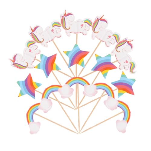HEALEEP 24stücke Cartoon Cupcake Toppers Für Geburtstagsfeiern Niedliche Dekoration Für Desserts Und Kuchen Sichere Materialien Für Kinderpartys Accessoires Für Feiern von HEALEEP