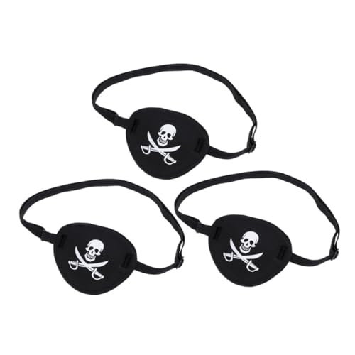 HEALEEP 3 Stück Piraten Augenklappen für Cosplay Verstellbare Augenmaske für Halloween und Karneval Bequemes Piraten Kostüm Zubehör Elastisches Band für Erwachsene Robuste und HEALEEP 3 Stück Piraten Augenklappen für Cosplay Verstellbare Augenmaske für Halloween und Karneval Bequemes Piraten Kostüm Zubehör Elastisches Band für Erwachsene Robuste und von HEALEEP