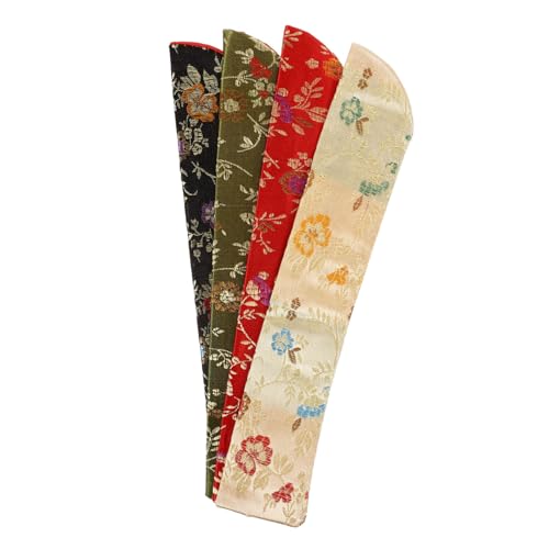 HEALEEP 4 Stück Japanischer Faltfächer Schutzhülle aus Langlebigem Faltbare Handfächer Hülle mit Klassischem Farbdesign Leichte Praktische Fächertragetasche für Asiatische Fächer und HEALEEP 4 Stück Japanischer Faltfächer Schutzhülle aus Langlebigem Faltbare Handfächer Hülle mit Klassischem Farbdesign Leichte Praktische Fächertragetasche für Asiatische Fächer und von HEALEEP