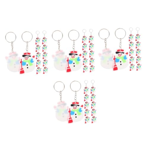 HEALEEP 48 Stk. Teiliges Weihnachtsmann Schlüsselanhänger PVC Softgummi Anhänger Weihnachtsdeko Cartoon Muster Zufällige Designs als Party Mitgebsel für Erwachsene von HEALEEP