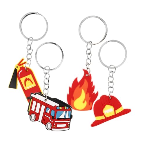 HEALEEP 4Stücke Dekorativer Schlüsselanhänger Schlüsselring Charm Anhänger für Feuerwehrmänner Party Mitgebsel für Feuerwehrliebhaber und Kindergeburtstage HEALEEP 4Stücke Dekorativer Schlüsselanhänger Schlüsselring Charm Anhänger für Feuerwehrmänner Party Mitgebsel für Feuerwehrliebhaber und Kindergeburtstage von HEALEEP