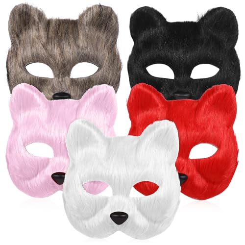 HEALEEP 5 Stück Teiliges Fuchs Plüsch Tiermasken Realistische Masquerade Maske mit Augenlöchern Atmungsaktiv Vielseitig für Halloween Kostümparty Cosplay und Fotorequisiten Unisex in Weiß HEALEEP 5 Stück Teiliges Fuchs Plüsch Tiermasken Realistische Masquerade Maske mit Augenlöchern Atmungsaktiv Vielseitig für Halloween Kostümparty Cosplay und Fotorequisiten Unisex in Weiß von HEALEEP