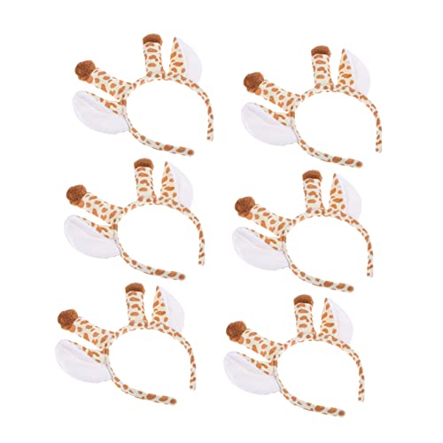 HEALEEP 6 Stück Teiliges Plüsch Haarreifen mit Tierohren für Weiche Haarreifen für Mädchen Niedliche Animal Headbands zum Cosplay Party und Fotorequisiten Leichte und Formstabile von HEALEEP