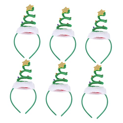 HEALEEP 6 Stück Weihnachts Stirnband Weihnachts Haarschmuck Weihnachts Stirnbänder Weihnachts Haardekoration Weihnachtsfeier Baum Weihnachts Requisite Weihnachts Haarteil von HEALEEP