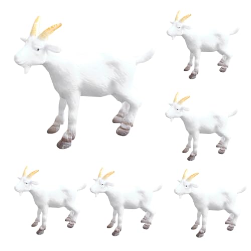 HEALEEP 6stücke Ziegenfiguren Für Dekoration Und Miniaturgärten Kleine Tierornamente Für Garten Zuhause Und -projekte von HEALEEP