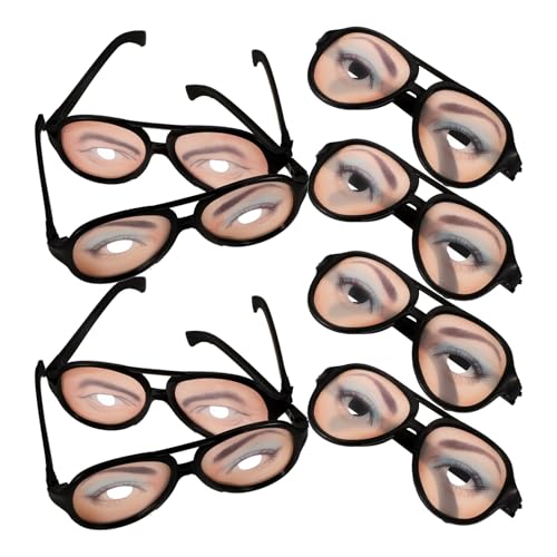 HEALEEP 8 Stück Lustige Halloween-brillen, Brillen für Erwachsene, Verrückt Gemusterte Brillen für Narrentagspartys, Verkleidungs-foto-requisiten, Mehrfarbig (zufälliges Muster) von HEALEEP