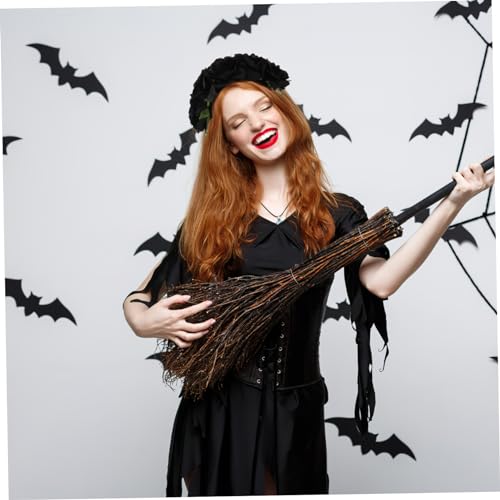 HEALEEP Blumenschleier Stirnband Blumenkopfschmuck Festival Make Up Schleier Halloween Make Up Schleier Dekorationen Hexen Karnevalsdekor Schleier Halloween Blumenschleier von HEALEEP