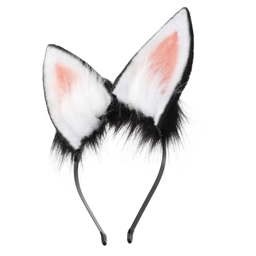 HEALEEP Dekoratives Stirnband mit Pelzigen Hasenohren Furry Bunny Ear Headpiece für Cosplay Halloween und Kostümpartys als für und Komfortabel von HEALEEP