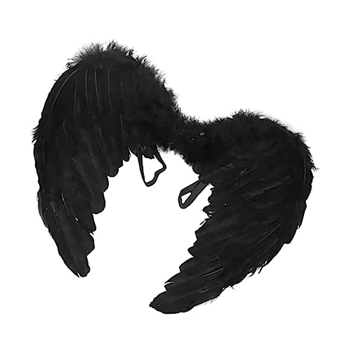 HEALEEP Engelsflügel Kostüm Zubehör für Schwarz für Weihnachten Halloween und Bühnenaufführungen Macht und Ansprechend HEALEEP Engelsflügel Kostüm Zubehör für Schwarz für Weihnachten Halloween und Bühnenaufführungen Macht und Ansprechend von HEALEEP