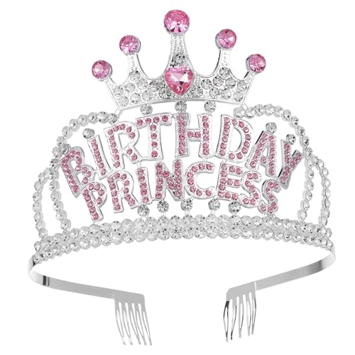 HEALEEP Geburtstagskrone für Frauen und Mädchen Silberne Prinzessinnen Tiara mit Funkelnden Strasssteinen Leicht und Bequem Wiederverwendbares Geburtstags Accessoire für Besondere Anlässe HEALEEP Geburtstagskrone für Frauen und Mädchen Silberne Prinzessinnen Tiara mit Funkelnden Strasssteinen Leicht und Bequem Wiederverwendbares Geburtstags Accessoire für Besondere Anlässe von HEALEEP