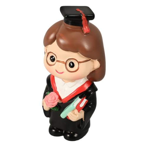 HEALEEP Graduation Cake Topper Resin Figurine Doktorin Dekoration für Abschlussfeier Kuchen Tortendeko Sicheres Harzmaterial für Dessert Tischdekoration von HEALEEP