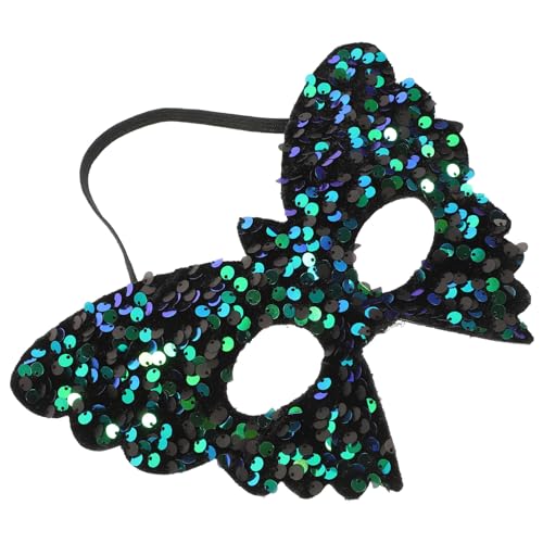 HEALEEP Grüne Schmetterlingsmaske mit Pailletten für Damen und Herren Maskerade Maske für Karneval Halloween Cosplay und Partys Verstellbar und Leicht zu Tragen von HEALEEP